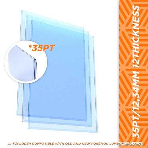 Friki Monkey FMTOPXXL10 XXL Toploader for Pokemon Cards 15 x 21 cm - Protective Hard Sleeves for Jumbo Cards (Pack of 10) - Image 4