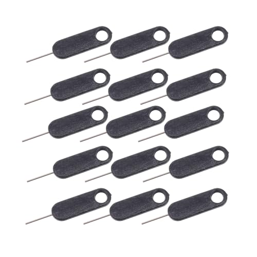 IMIKEYA Agujas Sim de Aleación de Aluminio 15 Piezas para Extracción de Tarjeta Sim Móvil y Tabletas Herramienta Portátil Agujero para Llavero Pin Expulsor Seguro y Resistente para