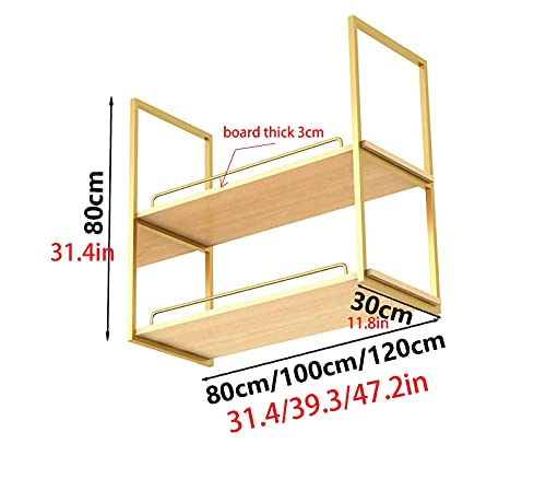 Hanging Wine Glass Rack Ceiling Mount Shelf Industrial Ceiling Mount Shelf Hanging Floating Shelf, 2 Layer Metal Floating Shelves For Wall Bookshelf, Rustic Garage Storage Rack Wood Shelves (Color : #TOP1