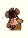 QWINEE Dog Hoodie Pets 3D Ear Design Clothes Dog Warm Sweatshirt Christmas Halloween Dog Costume for Small Medium Dogs Cats Puppy Kitten Brown XL