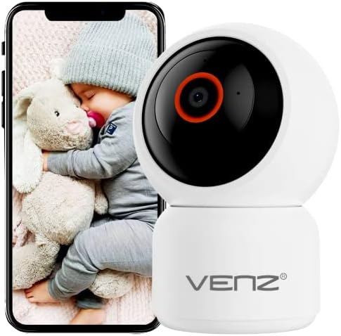 Indoor Security Camera 2K, Dog Cat Camera with Phone App,360° Wireless 3MP Cameras for Baby Pet Monitor with Night Vision, 2 Way Audio, Motion Deteciton, 2.4Ghz WiFi, Compatible with Alexa & Google