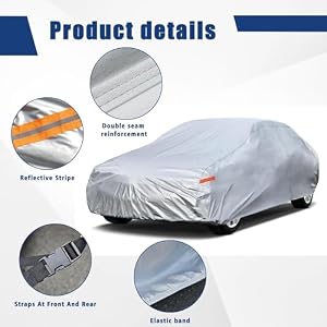 Kayme 6 Layers Waterproof Car Cover for Ford Mustang/Shelby 1964-2026 — photo 3 of 6