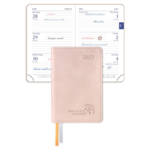 Agenda 2027 POPRUN CELA7-SPK de organización para oficina en color rosa