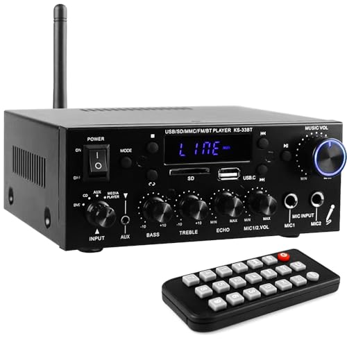 MIFO デジタルアンプ オーディオアンプ 最大出力150W（50W+50W）Bluetooth4.0 USBメモリ SDカード Hifi ステレオ デュアルマイク端子付き Amazon.co.jp: MIFO デジタルアンプ オーディオアンプ 最大出力150W