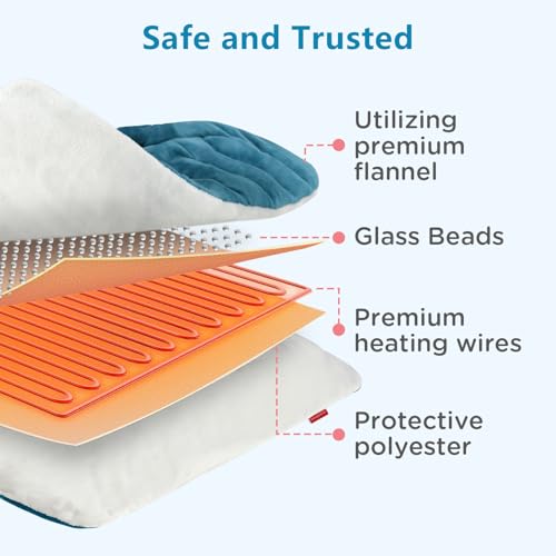 Image of Comfytemp Weighted Heating Pad for Back & Period, FSA Eligible Extra Large Electric Heat Pad, 3.5 lb HSA Approved Neck Shoulder Heated Pads, Fathers Day Dad Gifts for Husband Birthday, Auto-Off, 17x33