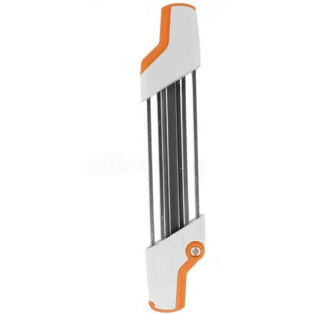 Affûteuse de chaîne de tronçonneuse 2 en 1 en métal Facile à Utiliser 3/8" P 4,0 mm Remplacement pour chaîne Blanc