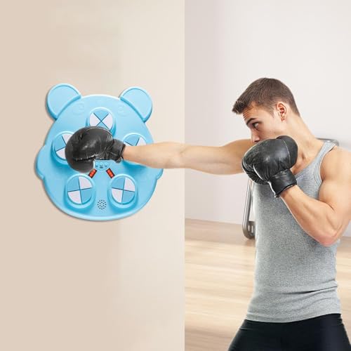 Image of Drumstone (𝐒𝐩𝐞𝐜𝐢𝐚𝐥 𝟏𝟓 𝐘𝐞𝐚𝐫𝐬 𝐖𝐚𝐫𝐫𝐚𝐧𝐭𝐲) Smart Home Boxing Machine with Music & Light Targets - Wall-Mounted Reflex Trainer for Kids & Adults, Sanda Boxing, Fitness & Fun Workouts,
