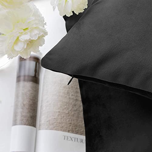 Yorkshire Bedding Velvet Cushion Covers 45 x 45 cm, 2 Pack Decorative Square Throw Pillow Cases - Image 4