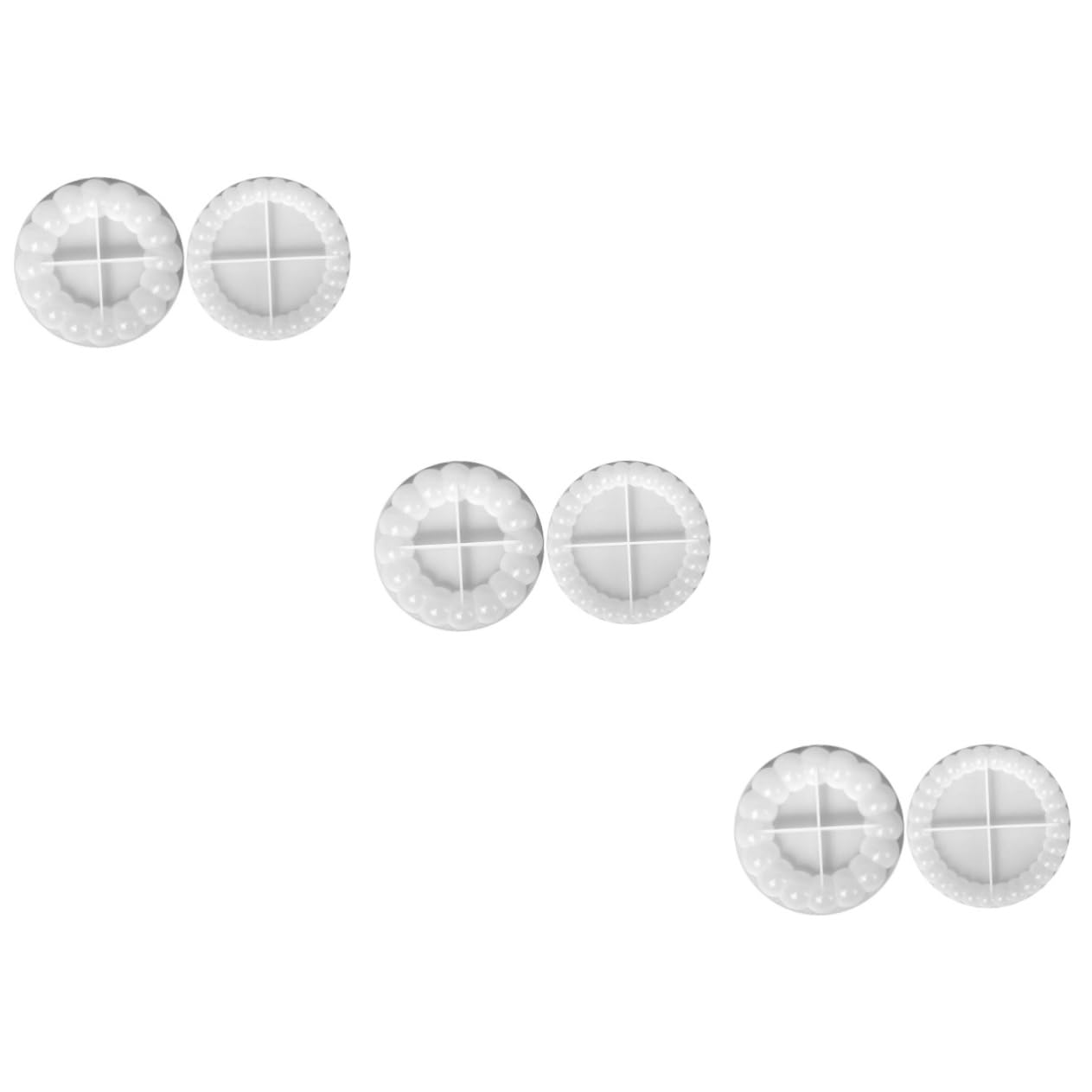 DOITOOL 3 Set Stampo Per Sottobicchieri Silicone Mold Per Vassoio Decorativo Fai Da Te Facile Da Usare Per Epossidica E Creazioni Per Casa E Ufficio 2 Pezzi * 3