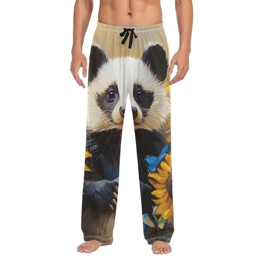 Honey Badger Cute Pajama Pants for Men Men's Separate Bottoms, Lounge Pants with Pockets S