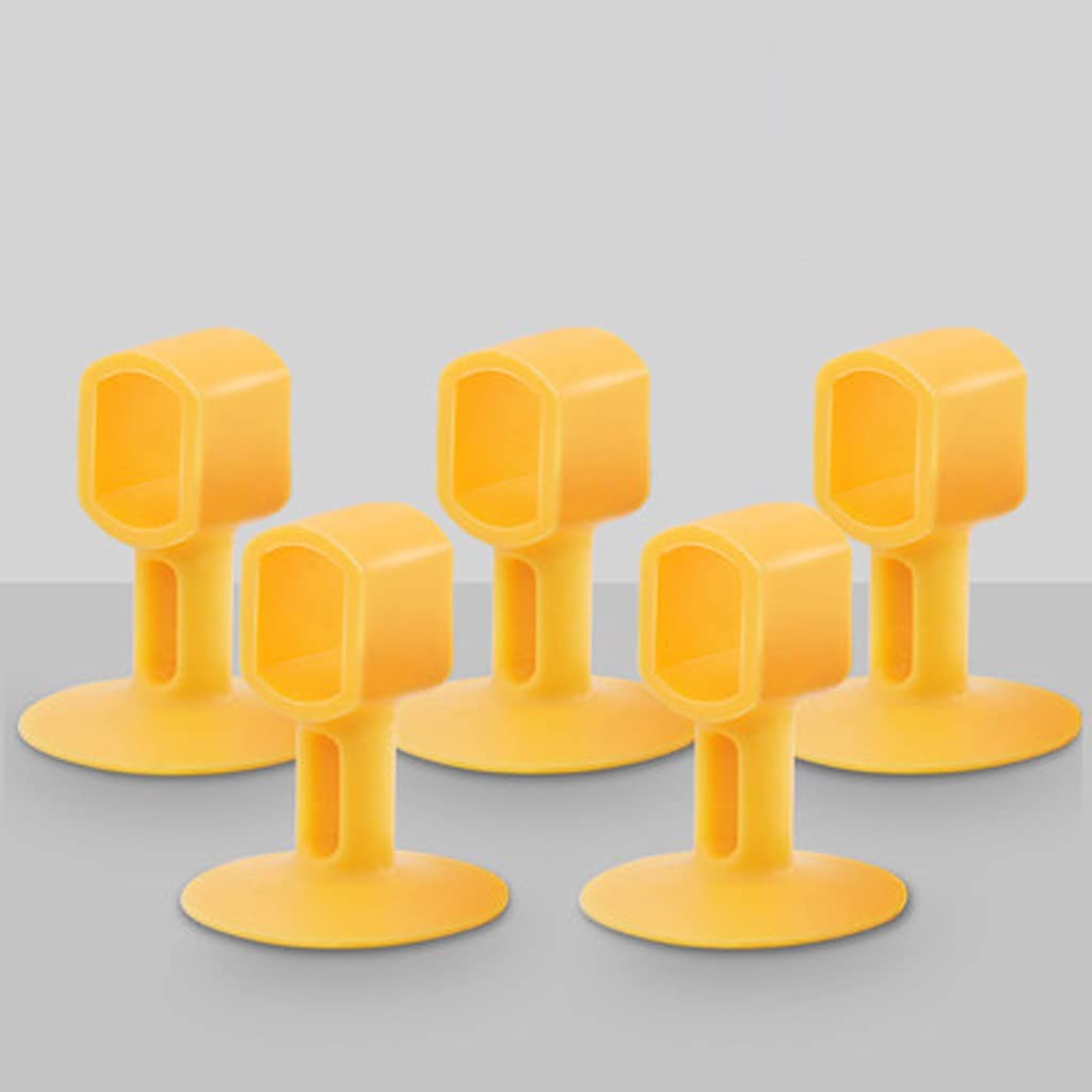 Nvsfzgiyg 5V 5Pcs Doorknob Wall Mute Crash Pad Door Cabinet Handle Lock Silencer Anti-Collision Silicone Cushion Stopper(5V)