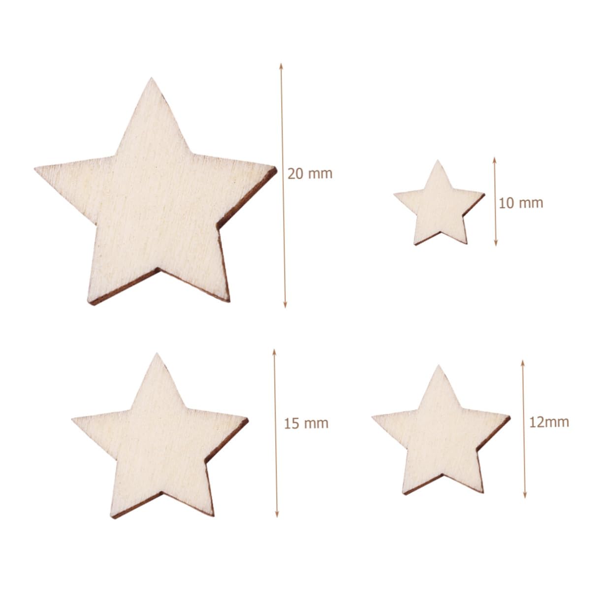 Madera Adornos 200 Piezas para Manualidades Pentagrama y Bodas