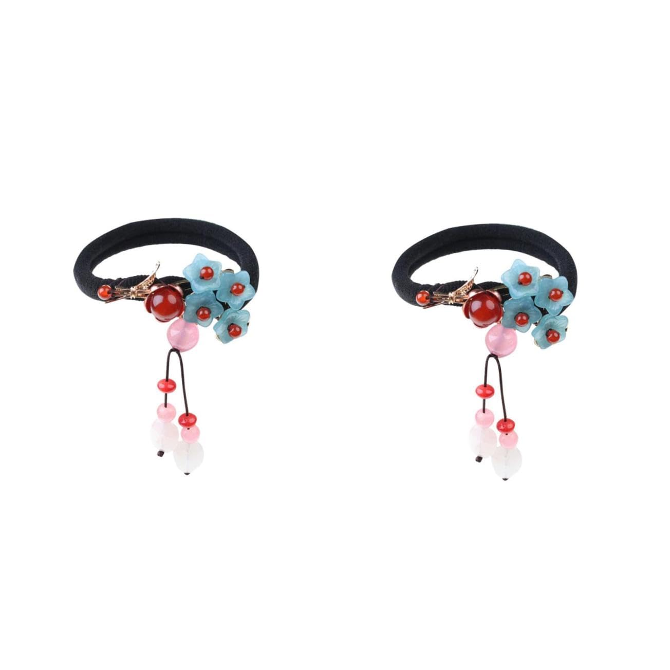 2pezzi Vintage Agate Hair Tie Elegante Fascia Per Per Ponytail e Acconciature Retro Accessorio Per Occasioni e