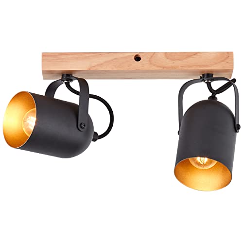Brilliant Faretto Da Soffitto Tronte, Lunghezza 37,5 Cm, Nero/Oro, A 2 Luci. - 6