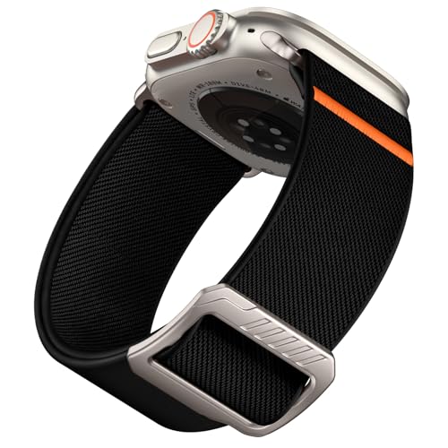 SNBLK Elastic Sport Bands Compatible with Apple Watch Ultra 2 Band/Ultra 3 Band 49mm, Men Stretchy Nylon Solo Loop for iWatch Series 11/10/9/8/7/6/5/4/3/SE 42mm/44mm/45mm/46mm Wide Breathabl