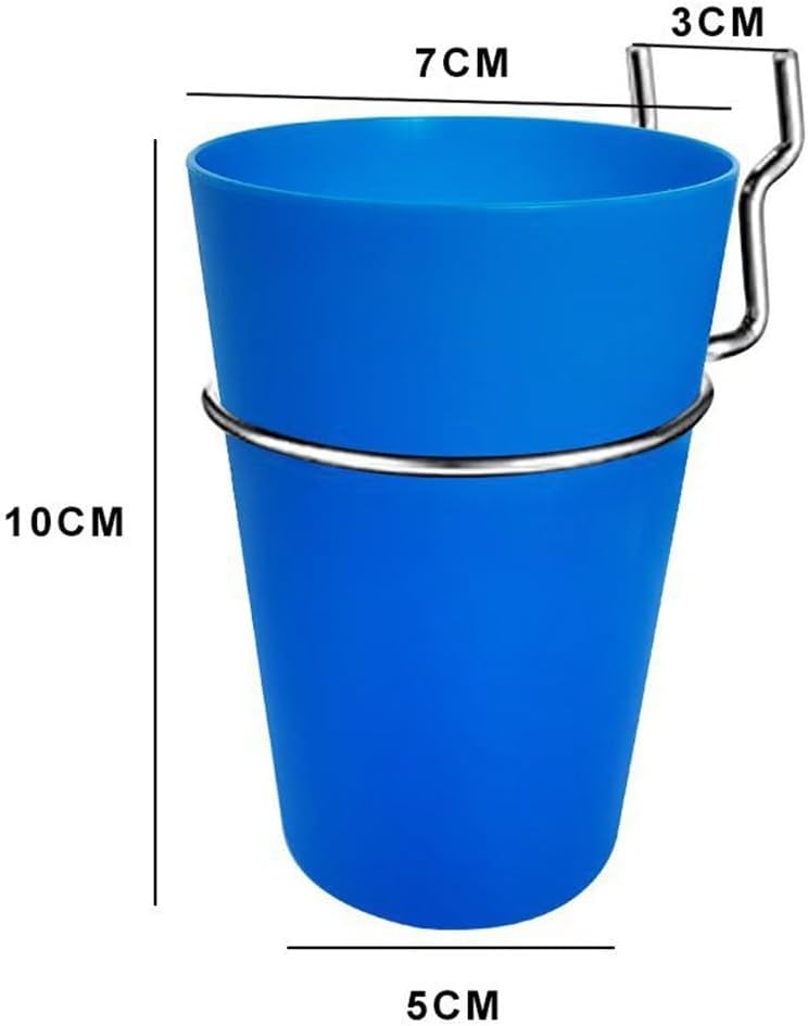 Round Pegboard Organizer Hooks with Cup & Holder – 6-Piece Black Set Home, Office, or Workshop Storage – PVC + Construction, 7 x 7(PURPLE)(Blue)