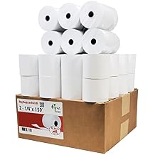 2 1/4 in x 150 ft Calculator Paper Rolls 50 Rolls 55 GSM 2.25" x 150 Adding Machine Tape 1-Ply Bond Receipt Paper for El-1750 1801 P23 XE A155 A152 A150 A130 ERC 340 380 322 ER 250 220