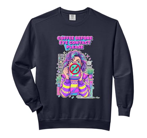 80's Retro Style Coffee Eye Contact Geometric Graphic Comfort Colors
