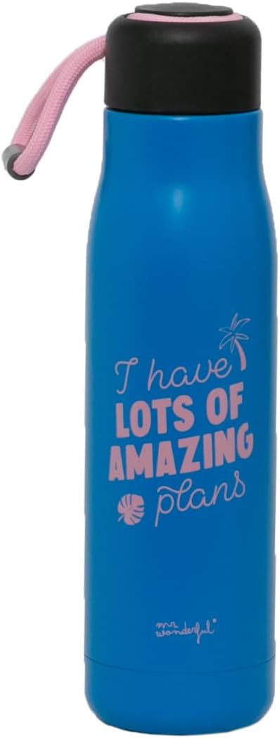 Mr. Wonderful I Have Lots of Amazing Plans, Unisex, Adult, Multicoloured, Standard, Colourful, Estandar, Colourful, 500 ml