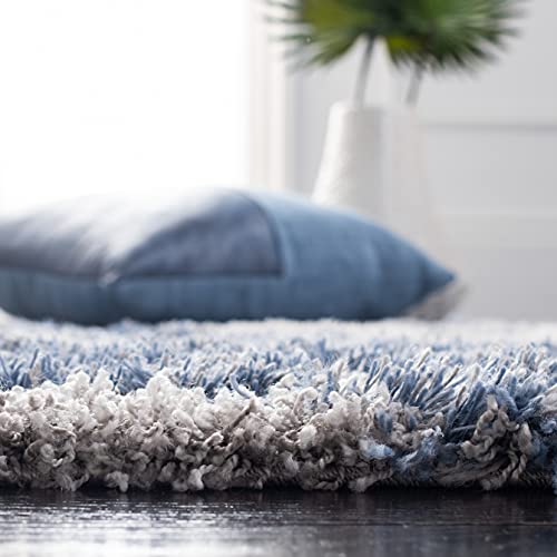 Tapete SAFAVIEH Horizon Shag 160x230 cm Gris y Azul miniatura 5