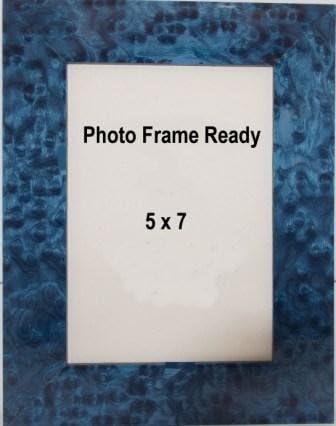 Table Top Photo Frame Blue Wood 5x7 Childrens Home Decor Accessories