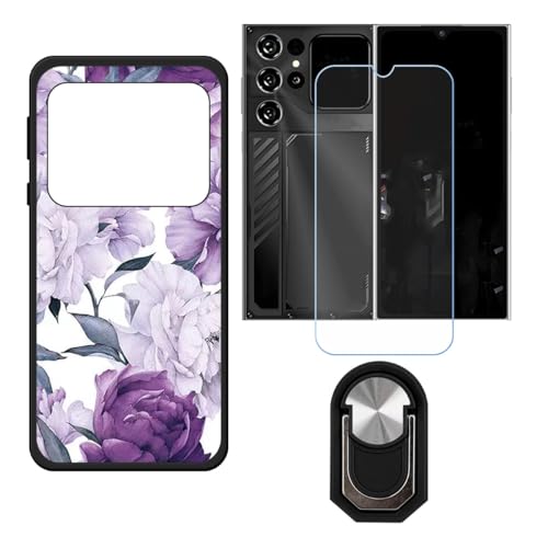 BMPNLSZ �K�p Oukitel C62 GT�p+HD�����K���X�ɓK�����ėpTPU�P�[�X�A�V���J�Q���P�[�X�o���p�[�ی�o�b�N�P�[�X-�ɓK����9�d�x�X�N���C�u�h�~�X�N���[���v���e�N�^(6,88") + ���O���\�Ŕėp�I��360�x��]�\�ȃX�e���g����