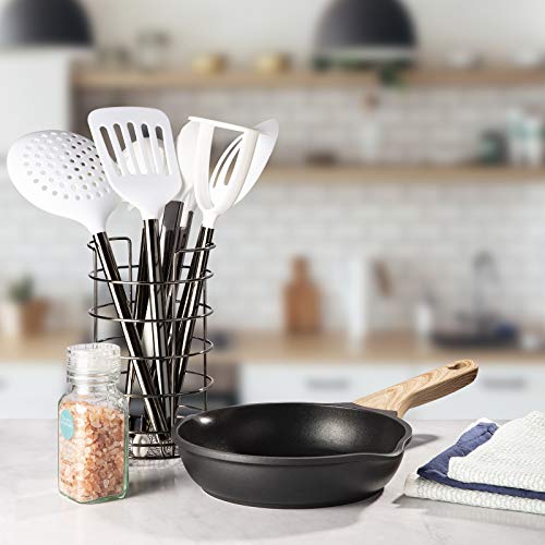 Country Kitchen Cookware Cast Aluminum Frying Pan, 8 Inches, Non Stick Skillet For Gas, Electric, Induction Cooktop (Matte Black) Second Image Country Kitchen Cookware Cast Aluminum Frying Pan, 8 Inches, Non Stick Skillet For Gas, Electric, Induction Cooktop (Matte Black) Second Image