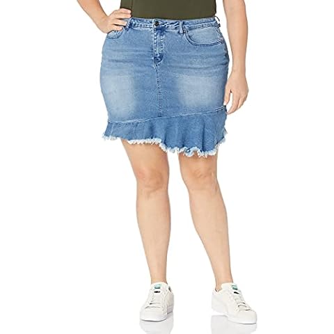 Tribal Women's Stylish Bluebliss Jean Skirt Cover