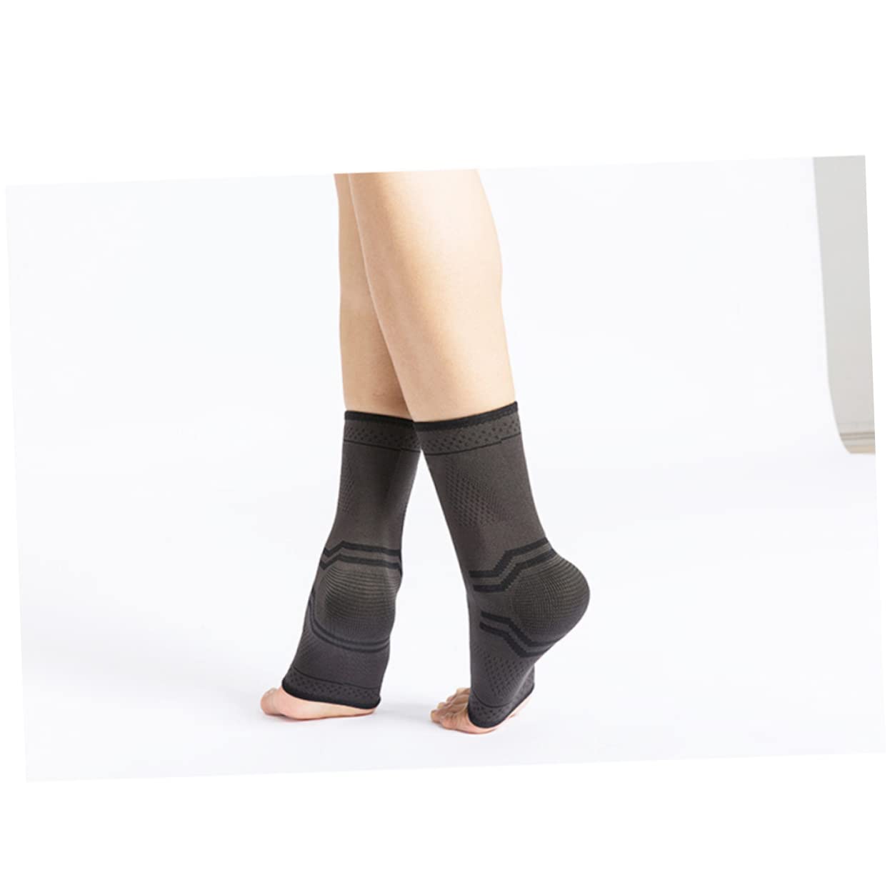 Toddmomy Ankle Support Sleeve Compression Brace for Men and Women, Nylon | Black, Size S M L Options, Sweat Absorbing Breathable Fit, for Heel and Achilles Tendon Use