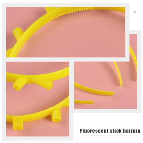 Aros de Cabello Fluorescentes Amarillos para Fiestas de Navidad 4