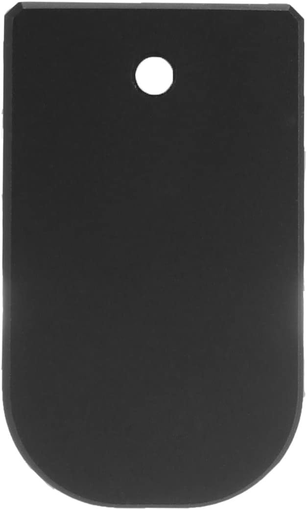 NDZ Performance Magazine Base Plate for Glock 43X 48, 9mm – Black Anodized Aluminum, Color-Filled Engraved Designs