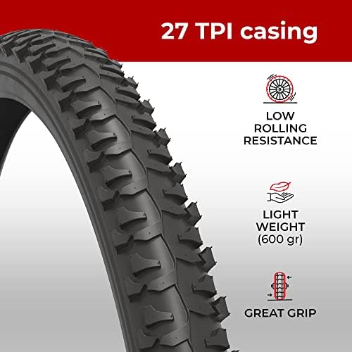 Fincci 20x1.75 Tyre 47-406 Tyres for BMX MTB Mountain Offroad Cycle or Kids Childs Bike Bicycle 20 x 1.75 Inch