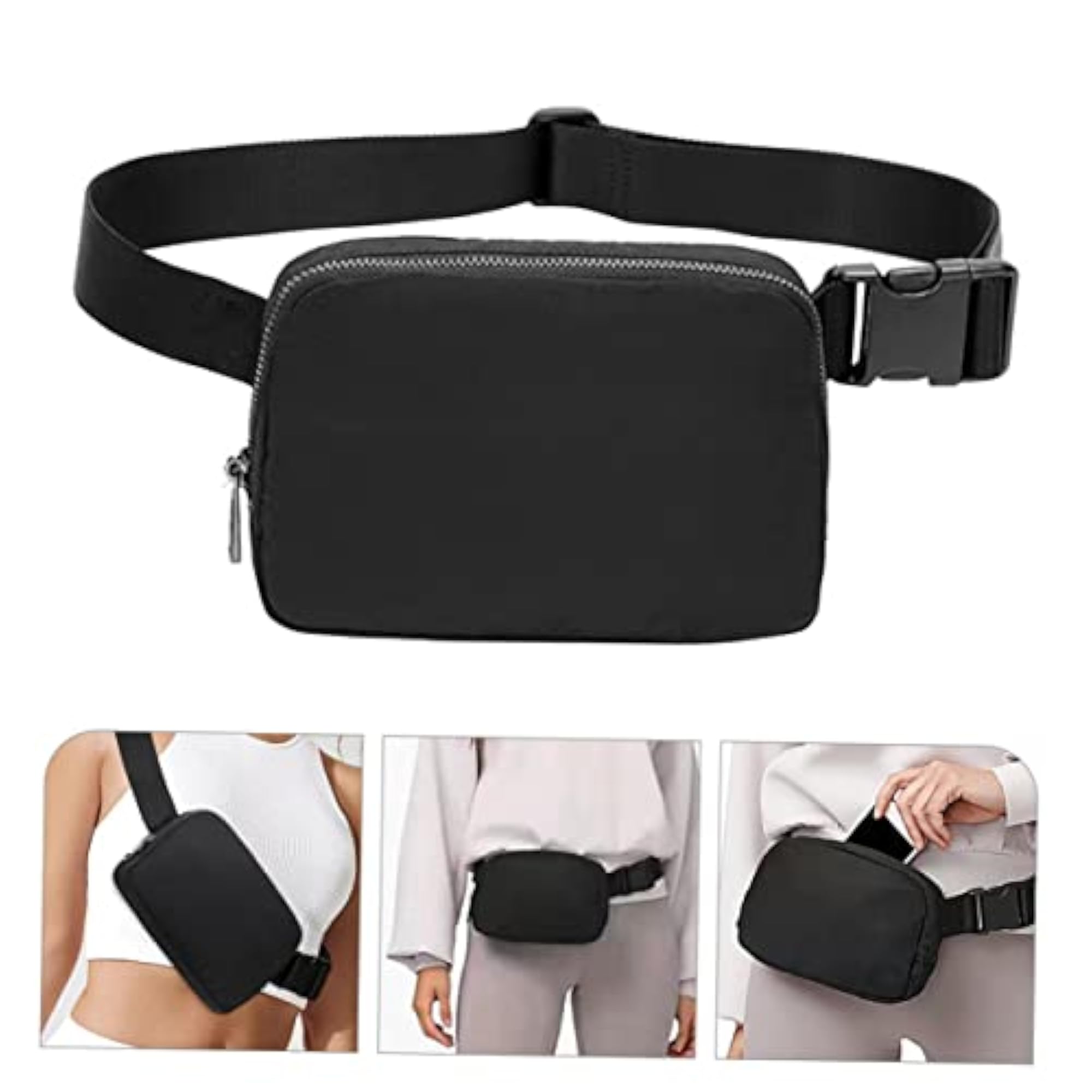 2pcs Pack Black Crossbody Purses for Men and Women