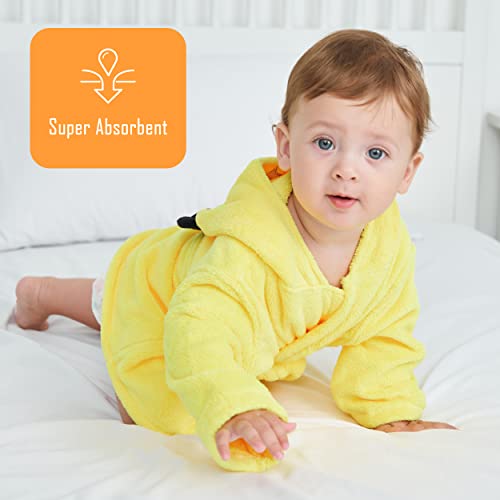 Sunny-zzzZZ-2-Pack-Unisex-Baby-Plush-Animal-Face-Robe-for-0-9-Months-Baby-Essentials-Registry-Gifts