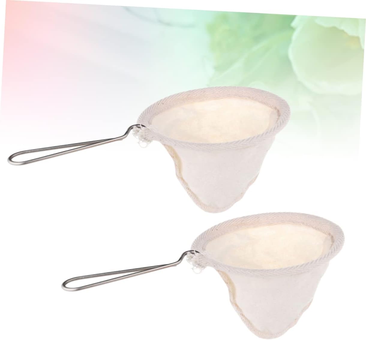 Ciieeo 2pcs Reusable Stainless Steel Coffee Filter with Handle Eco-friendly Cloth Strainer for Balanced Flavor Extraction Home and Coffee Shops