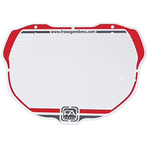 Free Agent Num Plate, Pro Red