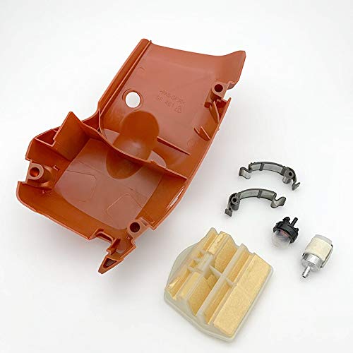 BAIJAC Kit de Filtro de Aire y Combustible con Clip de Cubierta Superior de Cilindro for Husqvarna 445 E 445e 450 450e Piezas de Repuesto de Motosierra de Gasolina