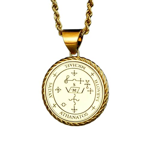 Collier Archange Michel en argent 925 et plaqué or avec pendentif protection