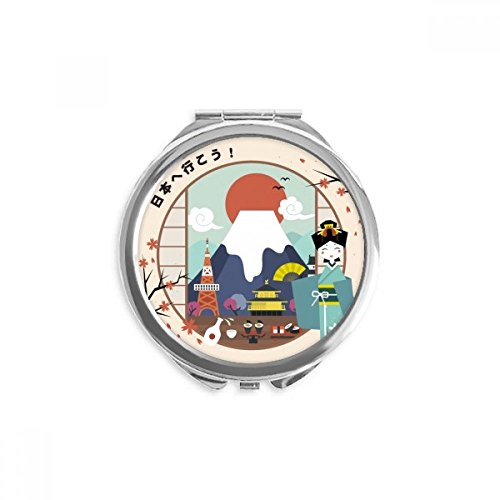 Miroir portable maquillage Japon volcan pour ajuster son teint facilement en déplacement