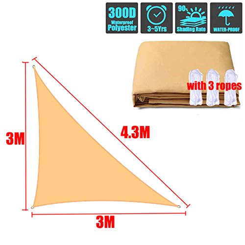 Voile d'ombrage jardin triangle droit pour ombrager un coin repas sur la terrasse