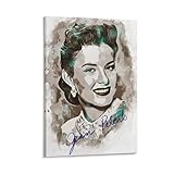 ジーン・ピーターズ映画俳優ポスター1家の装飾アートパネル印刷キャンバスウォールアートモダン壁掛け絵画アートワークインテリア装飾フレームスタイル12x18インチ(30x45cm)