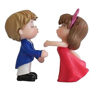 TIED RIBBONS Miniature Romantic Love Kissing Hug Couple Statue Decorative Showpiece Valentine Gift for Boyfriend…