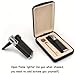 2-in-1 Retro Foldable Lighter with Leather Gift Box, Soft Flame, All-in-One Portable, Refillable Metal Folding Butane Lighter, Gift for Men and Women (Black-1pc)