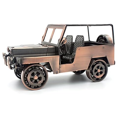 QIRLOEU Personalisierte Geschenke für Männer, klassische Vintage-Auto-Dekoration, handgefertigtes Geschenk, Metall, Modellautos, Vintage, Sammlerfahrzeuge, kreative Retro-Eisen-Ornamente (groß) Cover