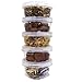 Storage Containers Clear Stackable Interlocking Detachable with Lid 5 for Beads Food Jewelry Coins Medicine Screws Nuts - 3 1/2