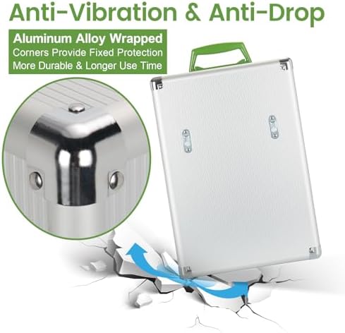 24-Slot Cell Phone Lock Box, Wall-Mounted Locker Storage Cabinet with Security Lock & Handle, Aluminum Alloy Organizer for Classroom, Office, Exam, and Event Use