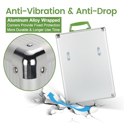 Glosen 36 Slots Cell Phone Locker, Portable Phone Storage Cabinet [Wall Mounted] [Aluminum Alloy] Cellphone Lock Box with Key & Handle for School Classroom Office Exam (Green) by Glosen - Image 7