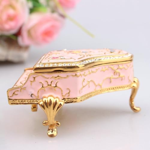 Boîte à bijoux décorative à charnière pour table de chevet