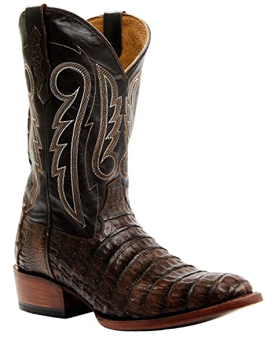 Cody James Mens Exotic Caiman Western Boot Round Toe Brown 9.5 D(M) US