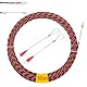 aleawol Kabeleinziehhilfe 30m Einziehspirale Zugdraht,6mm kabel Durchziehhilfe Einziehspirale Glasfaser mit 2 Führungsfeder Einziehband für Kabelverlegung Leerrohre Zugdraht Einziehdraht,Orangeschwarz